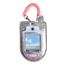 Flexible PVC Leather Card Holders Organizers For-Pink