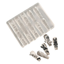 Detailed Rabbits Silicone Mould For Nail Stamping And Resin