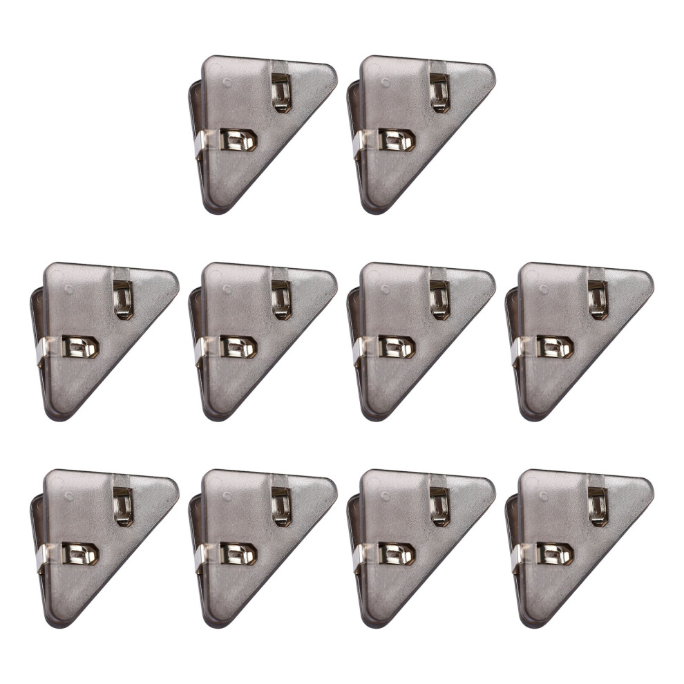 10Pcs Clear Triangle Paper Clips 2X1.54inch Triangle-Black 7627001494282