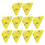 10Pcs 2x1.54Inch Plastic Triangle Clips For Holding-Yellow 1