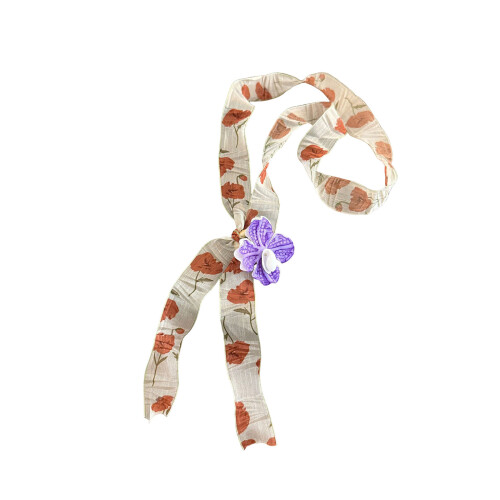 Unique Bohemian Scarf Necklace Featuring Intricate Beadwork-C