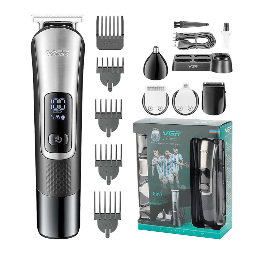 Cordless Hair Clipper Beard Trimmer Electric Shaver Mens Beard Grooming Kit