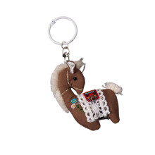 Whimsical Fabric Horse Charm Elegant Gift Unique-Coffee color