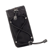 Nylon Water Bottle Pouch With Secure Clip For Backpack-Black