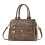 Structured Top Handle Bag-Light Brown (30cm 1