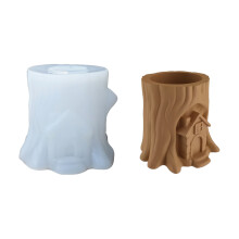 Silicone Stump House Mould For Resin Flower Pots And Candle
