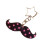 Porte-clés moustache élégant en acrylique, pour clés,-Noir 1