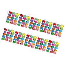 10 vellen zelfklevend prijsetiket 3x2 inch prijssticker voor-F.