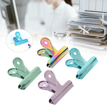 4 pezzi di clip in ferro per sacchetti - 3,8 x 5,3 x 6,3 cm, 4 colori