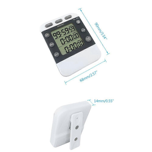 Triple Kitchen Timer Digital 3 Channel Alarm Timer Electronic Countdown Clock Timer Volume Control compatible with Home Office Sport 1