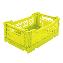 Stackable Plastic Organiser Basket Storage Bin for Kids-Green