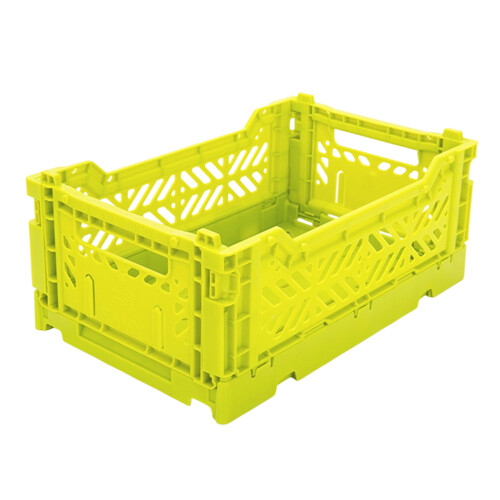 Stackable Plastic Organiser Basket Storage Bin for Kids-Green