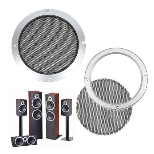 2pcs Decorative Mesh Circle Car Speaker Protective Covers Cases Horn Guards Decorative Circle Video Accessories 1