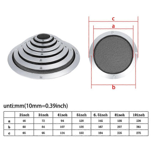 2pcs Decorative Mesh Circle Car Speaker Protective Covers Cases Horn Guards Decorative Circle Video Accessories 2