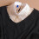 Finto colletto da donna coreana a strati con revers, pizzo floreale ondulato e patchwork staccabile 2