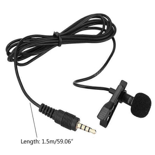Hands-Free Wired Lapel Clip Microphone compatible with Speaker Phone Computer Stage Computer Conference Interview Record Accessory 1