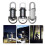 Pocket Sized Keychain Light Work Light Keychain Rechargeable Flashlight Charm Keyring Practical Outdoor Camping Tool silver gray 2