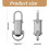 Pocket Sized Keychain Light Work Light Keychain Rechargeable Flashlight Charm Keyring Practical Outdoor Camping Tool silver gray 3