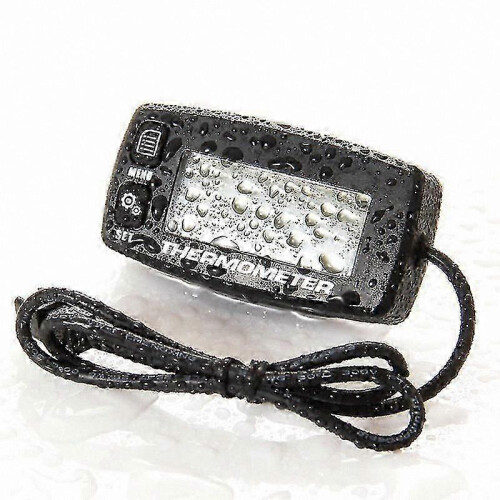 LCD Digital Motorcycle Engine Temp Gauge with Overheat Alert and Sensor 1