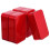 Decorative Tins Small Metal Container Red Rectangular Portable 5Set 4