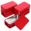 Decorative Tins Small Metal Container Red Rectangular Portable 5Set 5