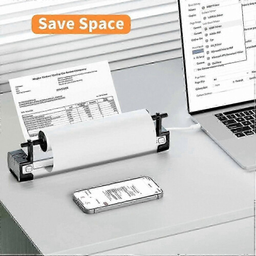 A4 Roll Paper Holder compatible with Portable Thermal Printer Stands 1