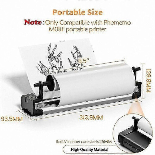 A4 Roll Paper Holder compatible with Portable Thermal Printer Stands 2