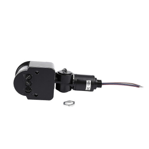 Lot de 4 détecteurs de mouvement infrarouges PIR automatiques 12 V CC pour extérieur, compatibles avec éclairage LED, noirs 2
