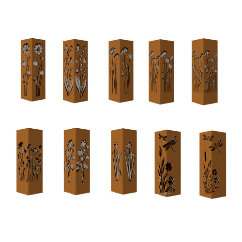 Yard Column Antique Handcrafted Iron Garden Pillars-I 1