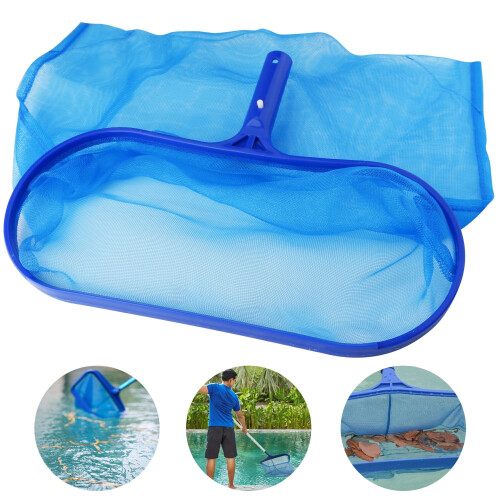 Rede de limpeza de piscina com malha fina e profunda