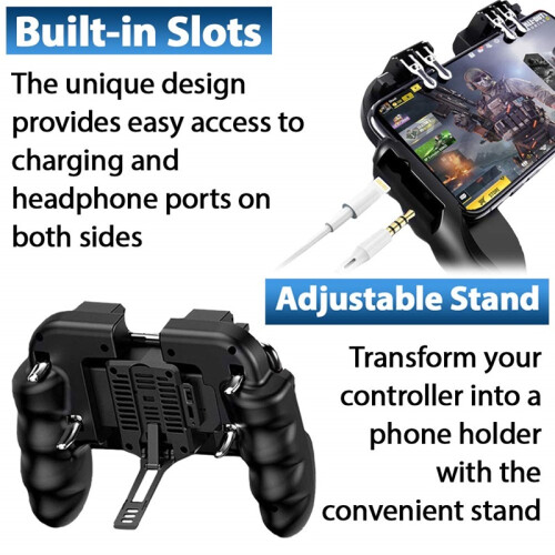 4-trigger USB mobiele gamecontroller met koelventilator en verstelbare standaard voor PUBG 2