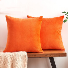 Set di 2 federe per cuscini decorativi in velluto, 45x45 cm (18x18 pollici).