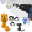 Reliable PVC Pipe Threading Tool Set provide Accurate Threads with Three Die Sizes Engineered compatible with Electric Drills Multicolor 5