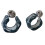 Boucles d'oreilles pendantes en résine transparentes,-Gris 1