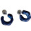 Boucles d'oreilles classiques en acrylique translucide,-Bleu 1