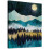 Toile abstraite de montagne nordique 1
