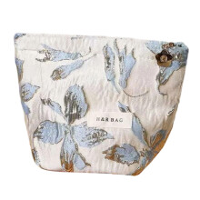 Grand sac cosmétique de voyage, sac de maquillage floral-S