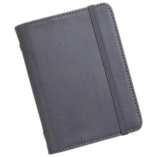Carnet de notes en cuir PU, classeur Ă 5 anneaux, Journal-gris