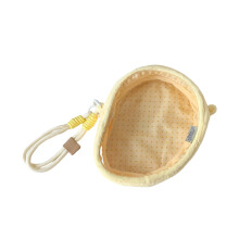 Adorable trousse à maquillage transparente 3D, avec motifs-Jaune
