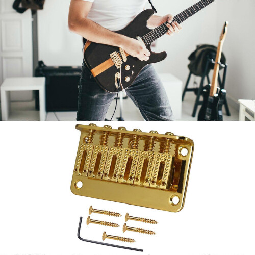 Chevalet de guitare électrique 6 cordes avec vis de fixation, pontets fixes, pièces de rechange faciles à utiliser 1