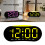 Plastic Kids Bedside Clock With Quiet-black shell yellow l 3