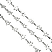Multifunctionele holle stervorm ketting-Staal kleur