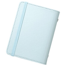 Pocket Size PU Cover Notebook With Elastic Strap 80-lake blue