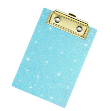 Shimmering Acrylic Clipboard With Metal Clamp and-Light Green