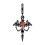 Boucles d'oreilles pendantes chics en forme d'aile de 1