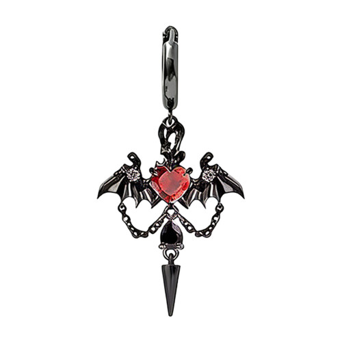 Boucles d'oreilles pendantes chics en forme d'aile de
