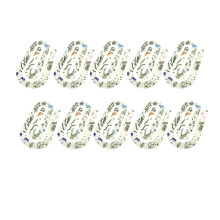 10Pcs Flower Print Acrylic Paper Clip Bookmarks Documents-7