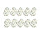 10Pcs Flower Print Acrylic Paper Clip Bookmarks Documents-7 1