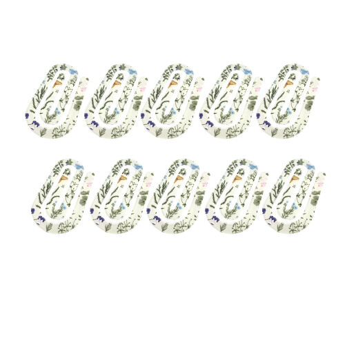 10Pcs Flower Print Acrylic Paper Clip Bookmarks Documents-7