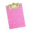 Sparkling Acrylic Document Clip Board 6x4Inch For Offices-Pink 1